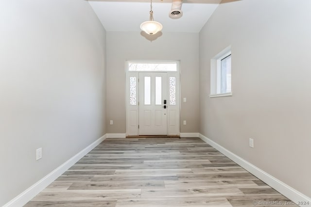 entryway featuring light hardwood / wood-style flooring