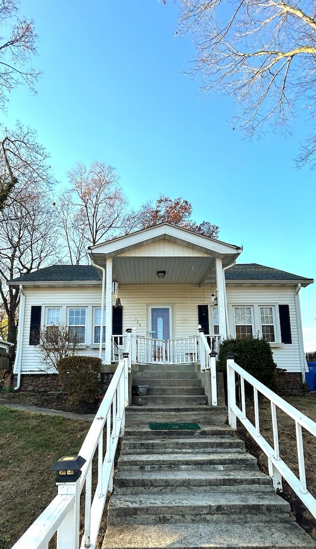 view of front of house featuring covered porch