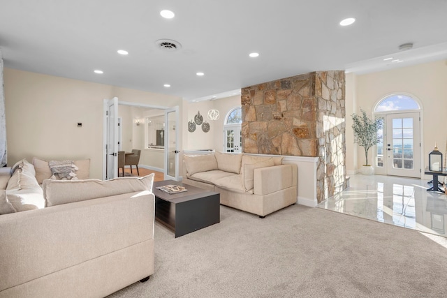 view of carpeted living room