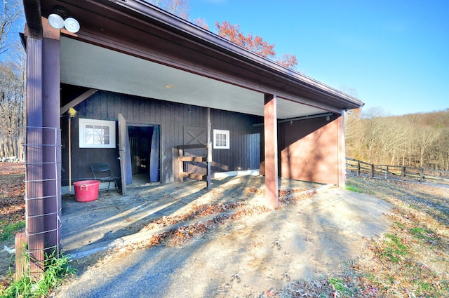 exterior space with an outdoor structure and an exterior structure