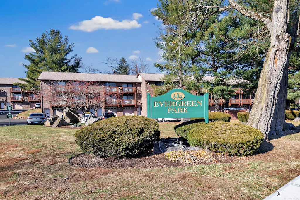 view of community sign