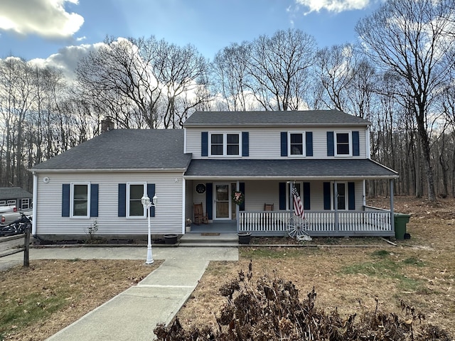 view of front of home with a porch