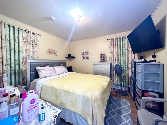 bedroom featuring hardwood / wood-style flooring