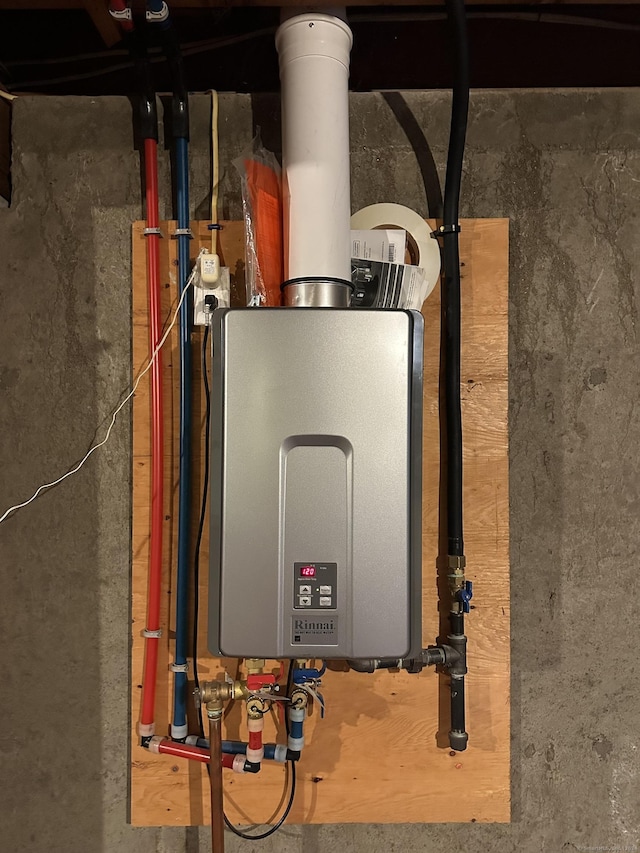 utilities featuring tankless water heater