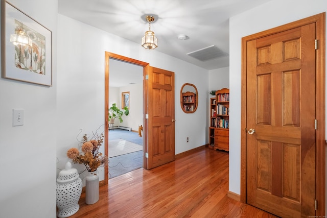 interior space with light wood-type flooring