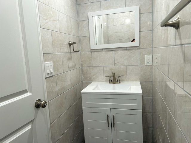23 Moore Ave, New London, CT 06320 - bathroom with tile walls and vanity