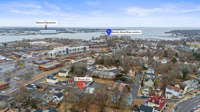 23 Moore Ave, New London, CT 06320 - aerial overview of property's location with a nearby body of water