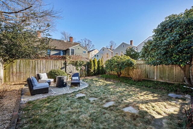 view of yard with a patio