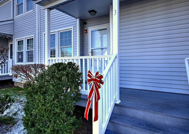 view of doorway to property