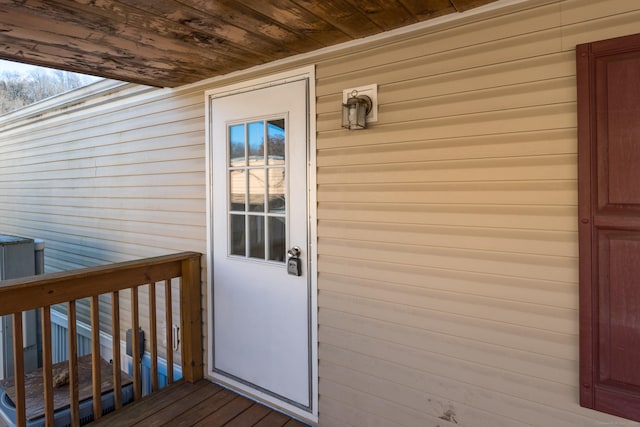 view of doorway to property