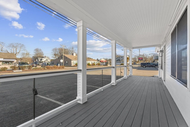 wooden deck featuring a porch