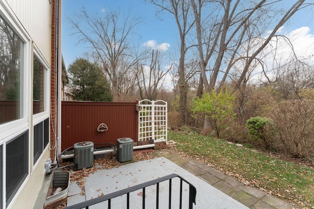 view of patio featuring cooling unit