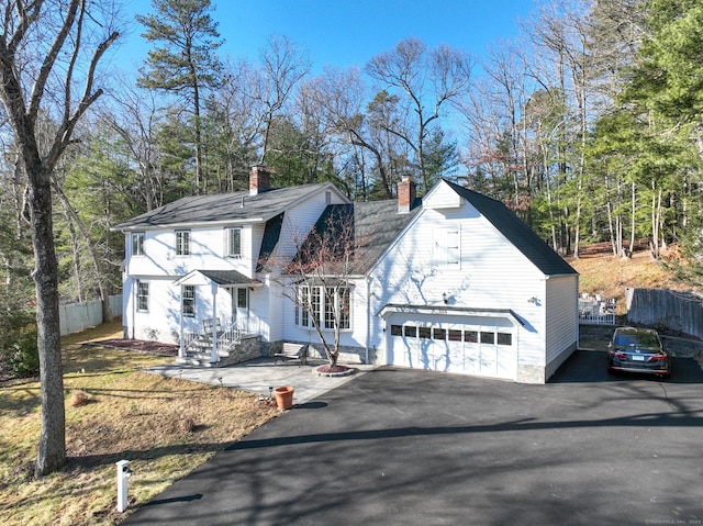 view of front facade with a garage