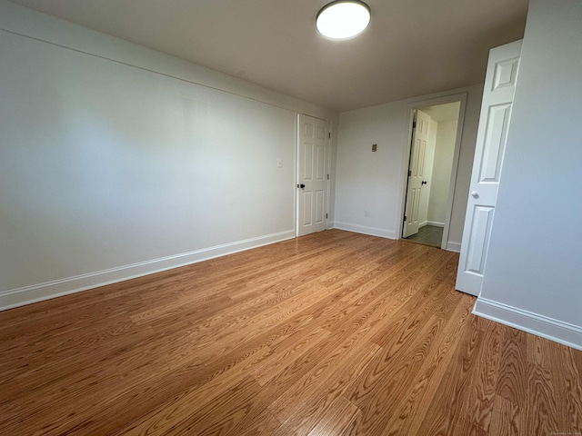 empty room featuring light wood-type flooring