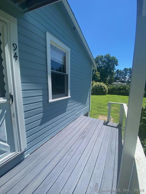 94 Little Meadow Rd, Haddam, CT 06438 - wooden deck with a lawn