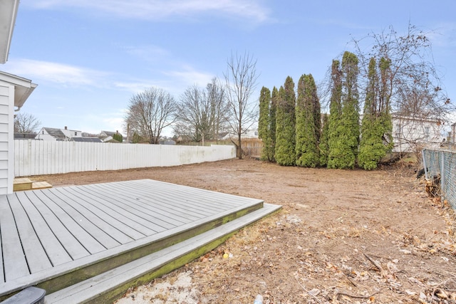 view of yard featuring a deck