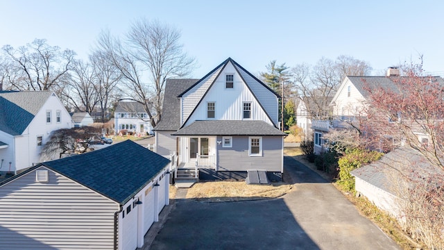 view of property exterior featuring a garage