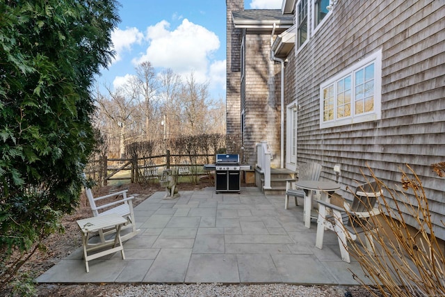 view of patio / terrace with area for grilling