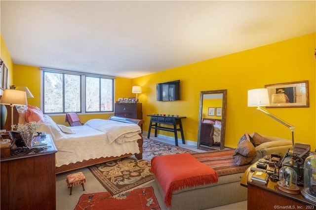 bedroom featuring carpet flooring