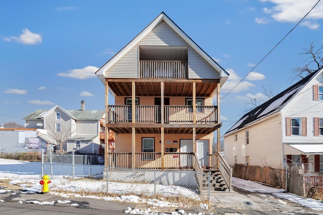 view of front of home with a porch