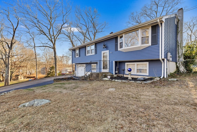 bi-level home with a garage