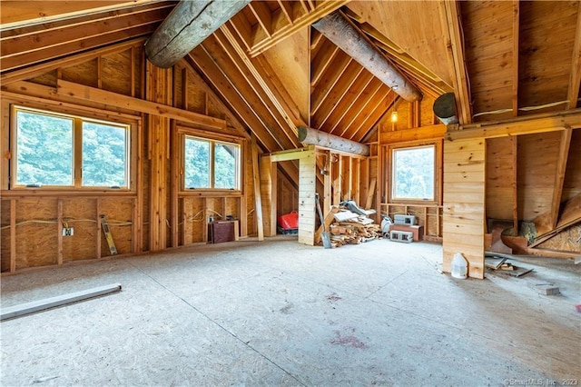 attic with a wealth of natural light