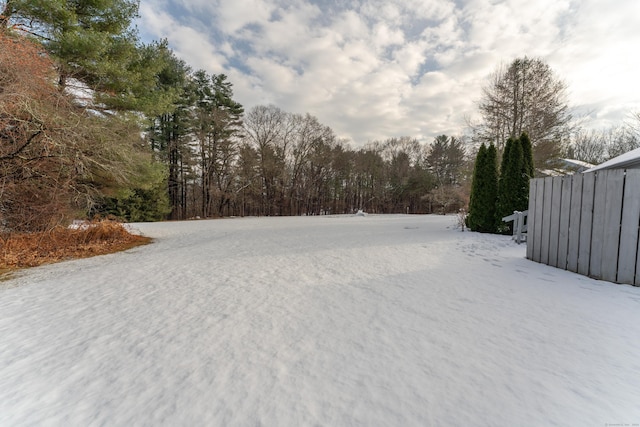 view of snowy yard