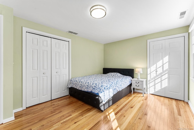 bedroom featuring light hardwood / wood-style floors