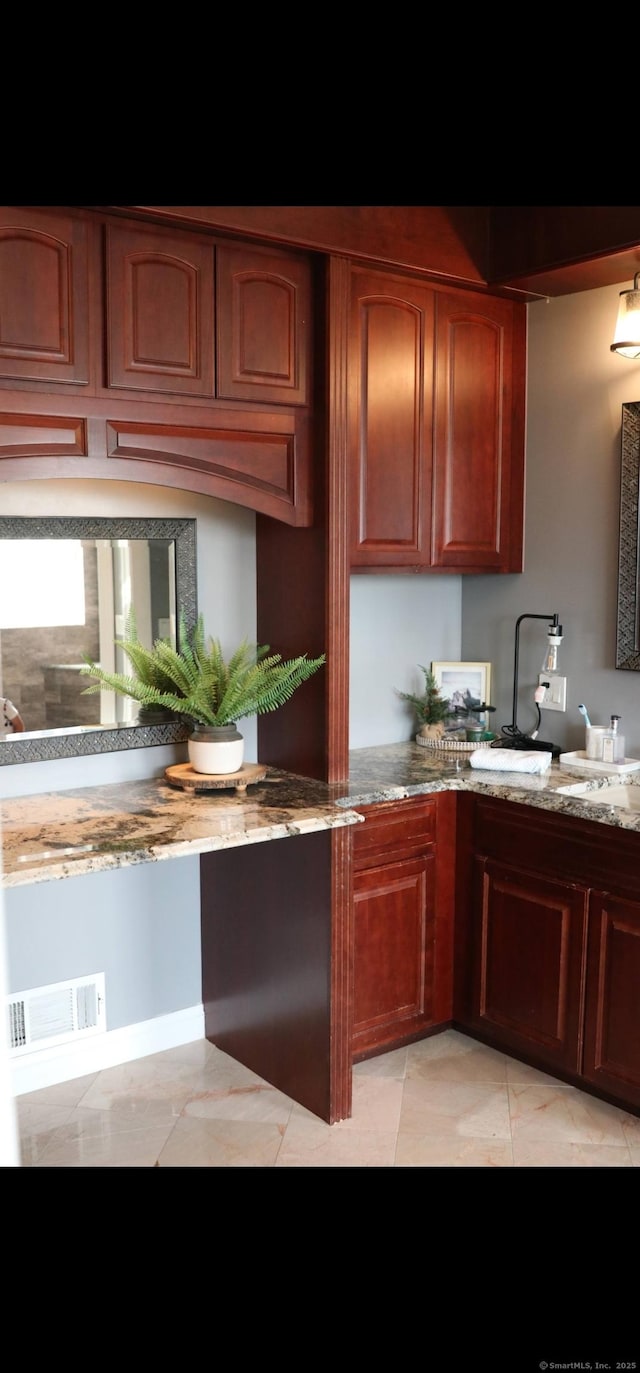 1461 Bunker Hill Rd, Watertown, CT 06795 - kitchen with light stone counters and visible vents