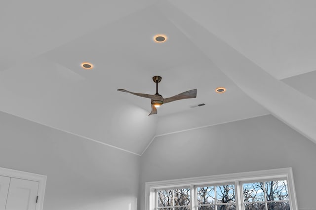 interior details with ceiling fan