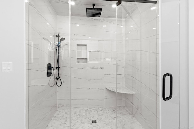 bathroom with an enclosed shower