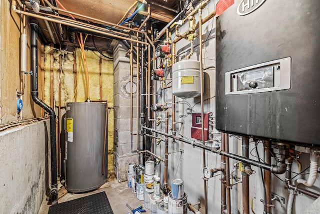 utilities with electric water heater and water heater