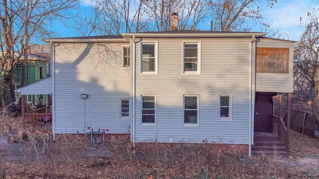 view of rear view of property