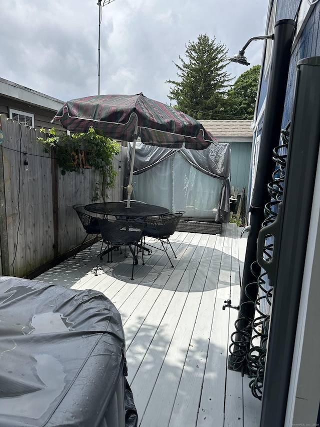 view of wooden terrace