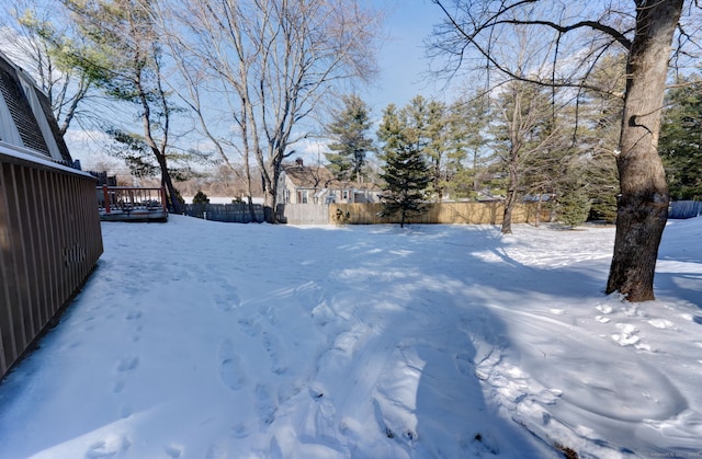 view of snowy yard