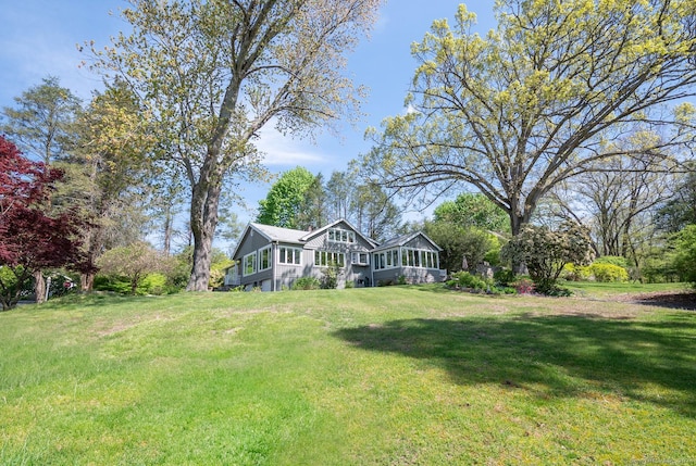 exterior space with a sunroom