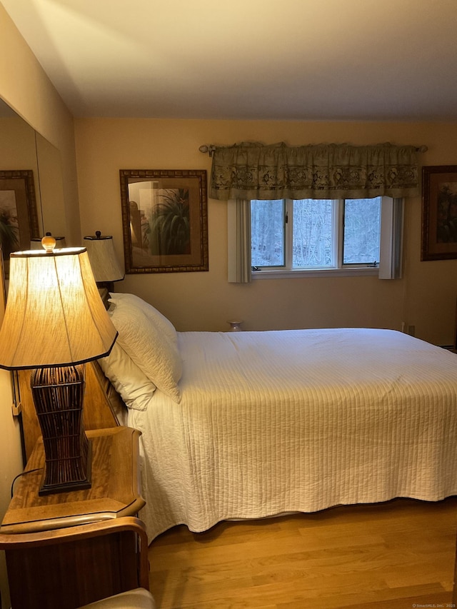 bedroom featuring wood-type flooring