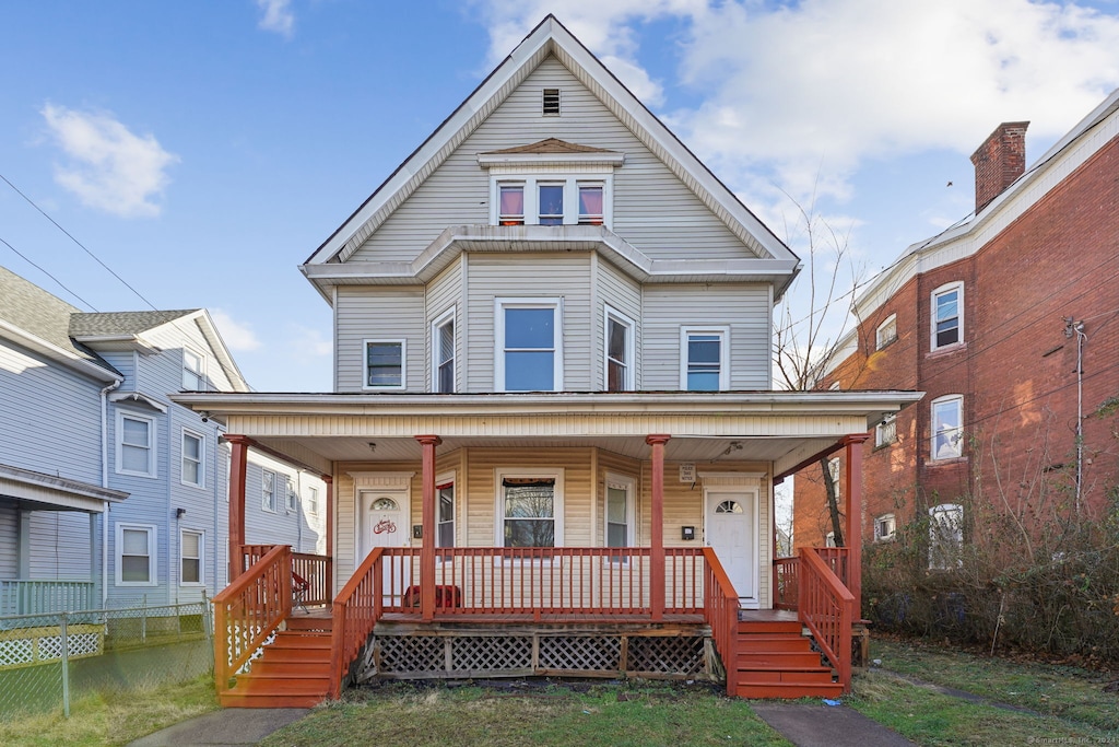 view of front of house with a porch