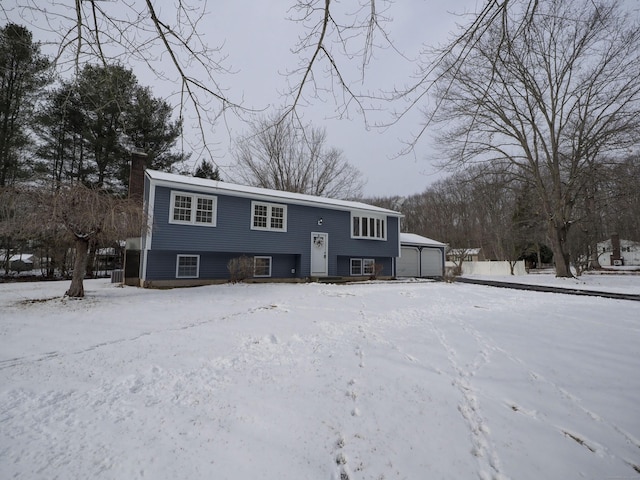 bi-level home with a garage