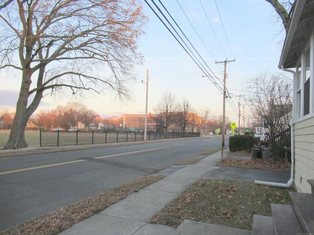 view of road