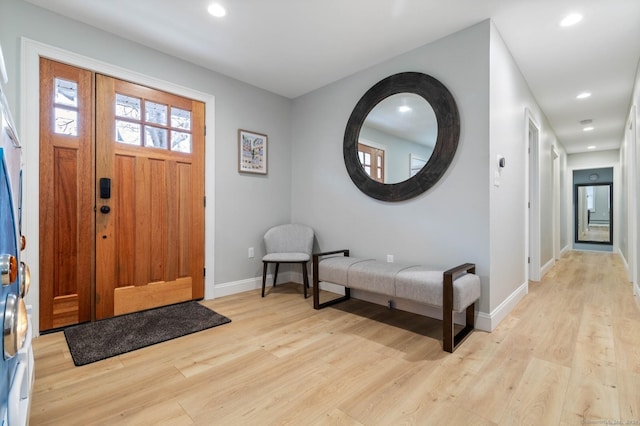 entryway featuring light hardwood / wood-style floors