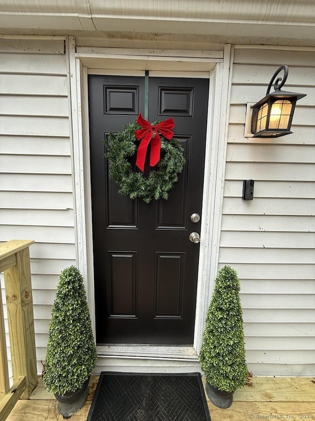 view of doorway to property