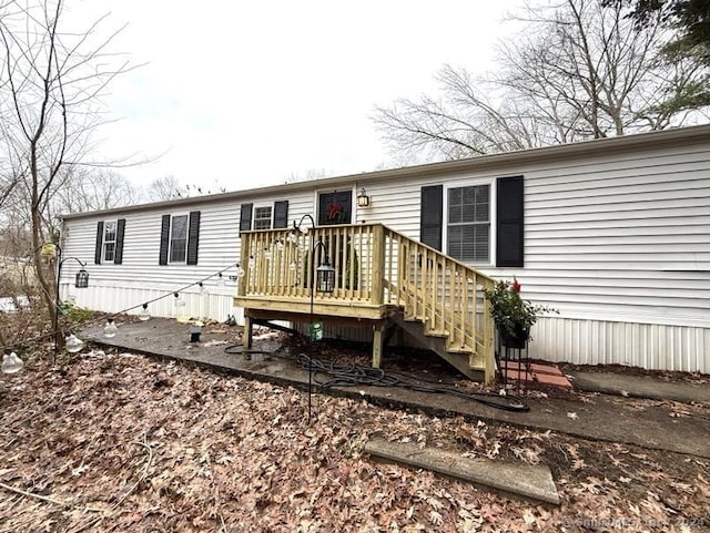 view of front of house featuring a deck