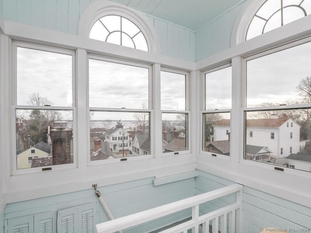 view of sunroom