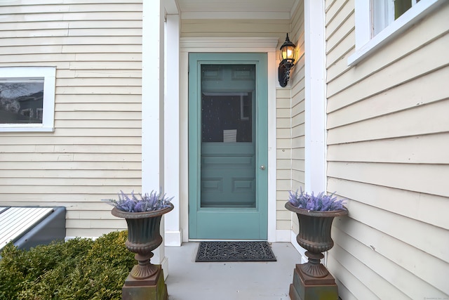 view of doorway to property