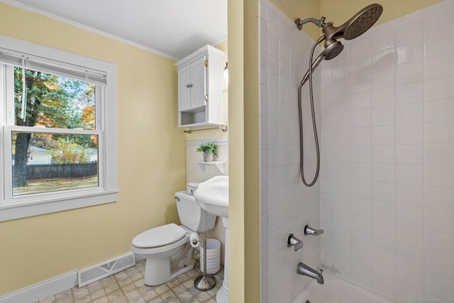 8 Fernwood Ave, Enfield, CT 06082 - full bath with tub / shower combination and ornamental molding