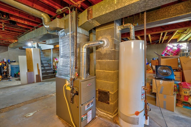 8 Fernwood Ave, Enfield, CT 06082 - utility room with water heater and heating unit