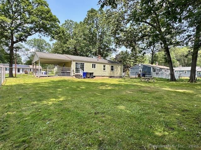 8 Fernwood Ave, Enfield, CT 06082 - rear view of house with entry steps