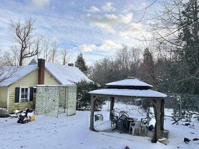 view of snowy yard