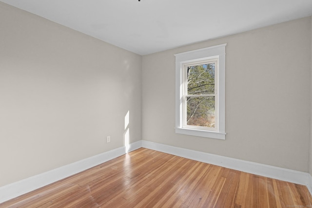 empty room featuring light wood-type flooring